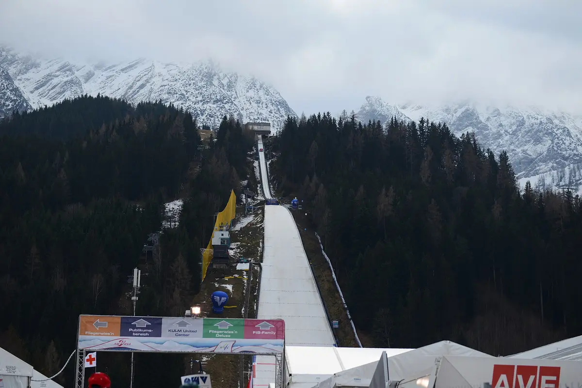Skiflugschanze am Kulm – Aufnahme in der Umgebung von Tauplitz / Bad Mitterndorf