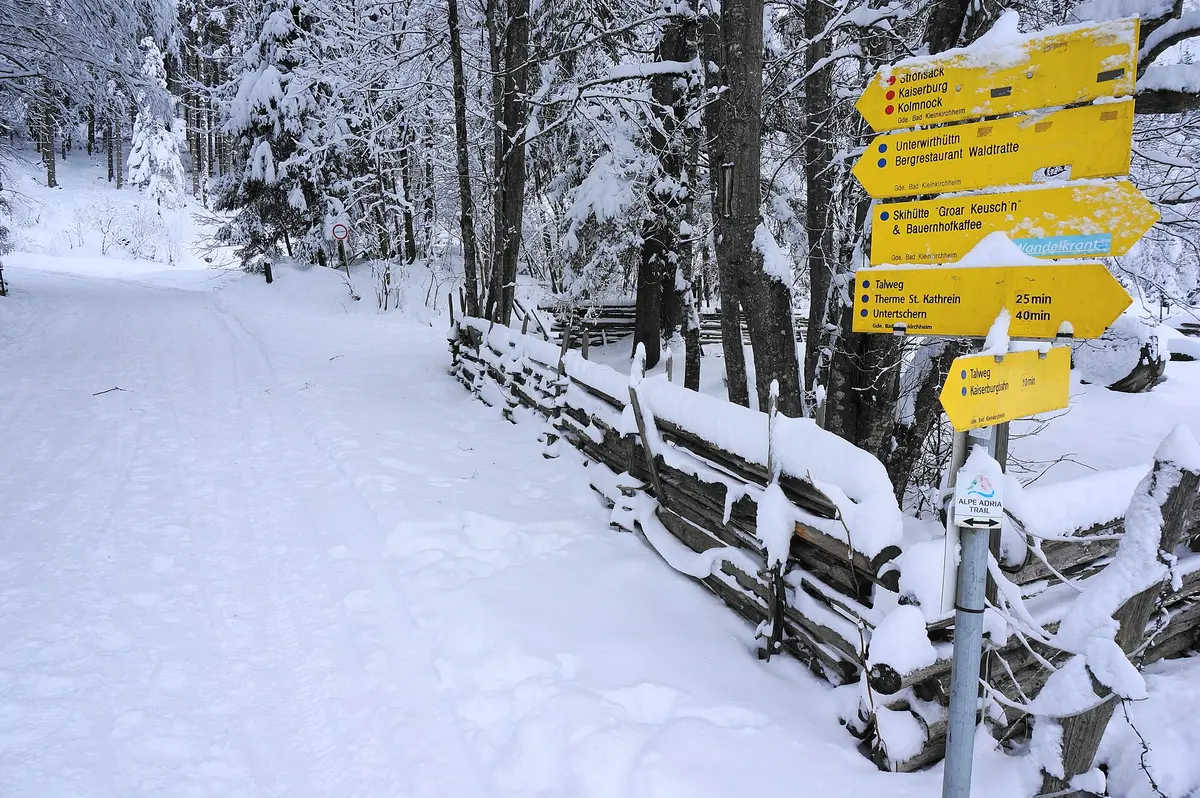 Ski Touren Strecke zur Kaiserburg, Bad Kleinkirchheim, Kärnten – Aufnahme in der Umgebung von Bad Kleinkirchheim