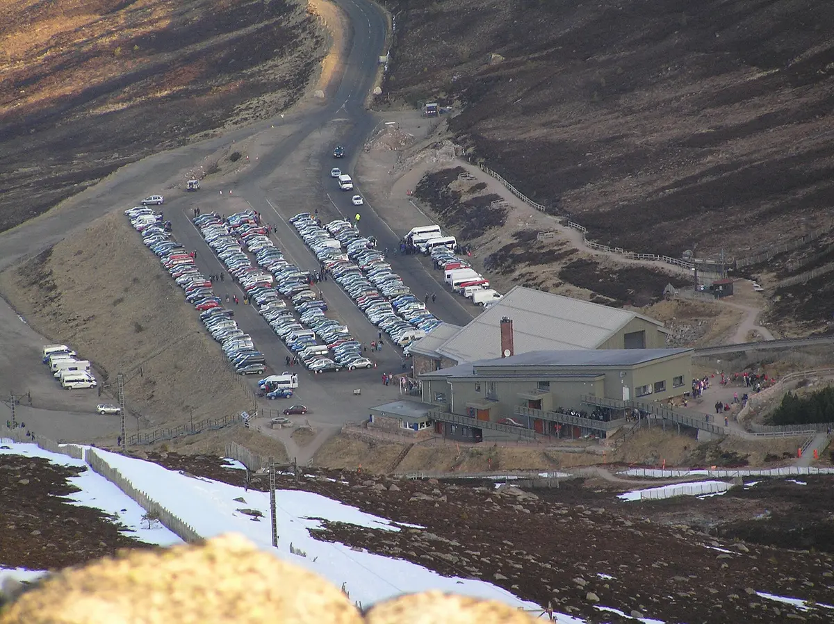 Cairngorm mountain ski resort base station – Aufnahme in der Umgebung von Cairngorm Mountain