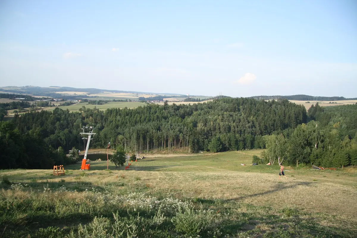 Fajtův kopec ski slope in Velké Meziříčí, Žďár nad Sázavou District – Aufnahme in der Umgebung von Fajtův kopec