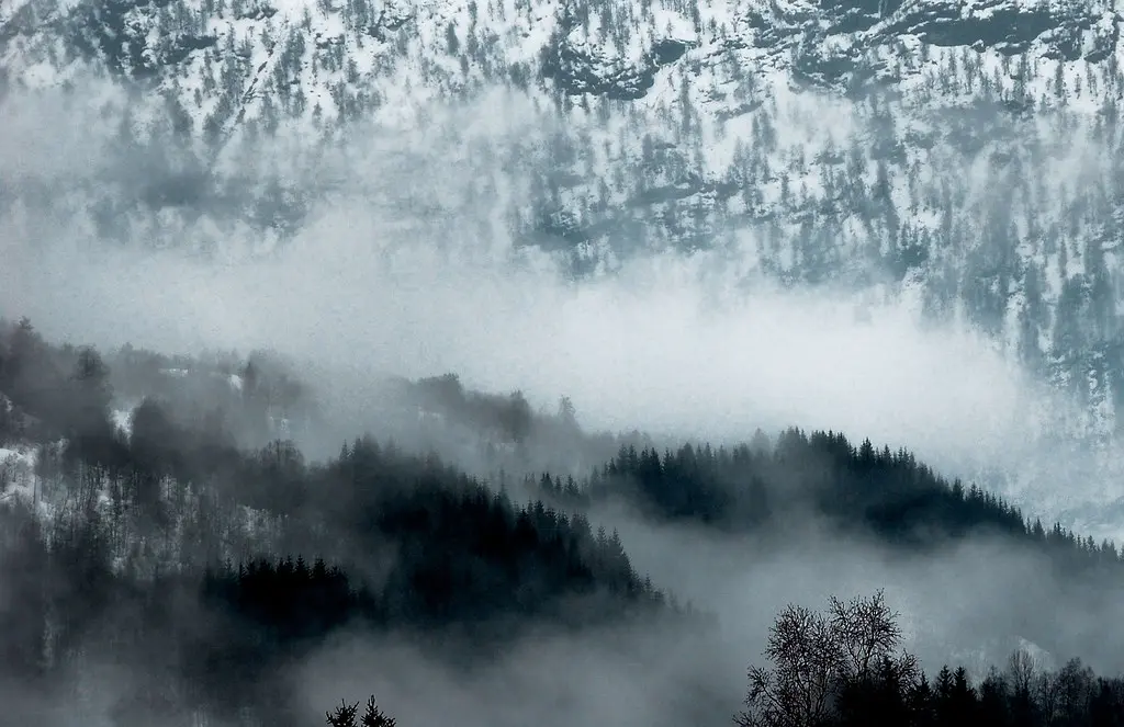 Myrkdalen, Voss in fog – Aufnahme in der Umgebung von Myrkdalen