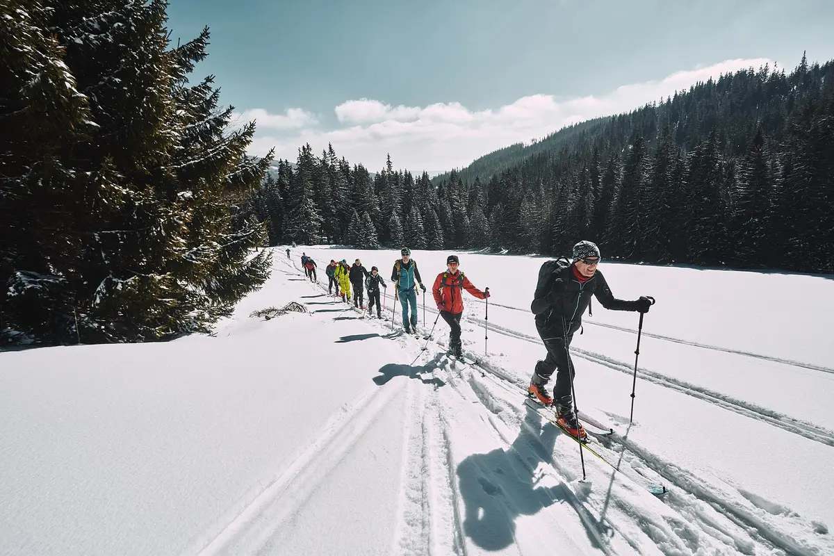 Školení Skialpu do škol s učiteli v Peci pod Sněžkou – Aufnahme in der Umgebung von Pec pod Sněžkou