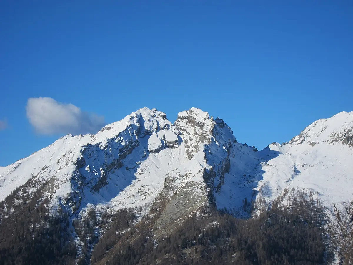 Pizzo La Scheggia - winter view from La Piana di Vigezzo - Craveggia VCO, Piedmont Italy - 2018-12-31 – Aufnahme in der Umgebung von Craveggia - Piana di Vigezzo