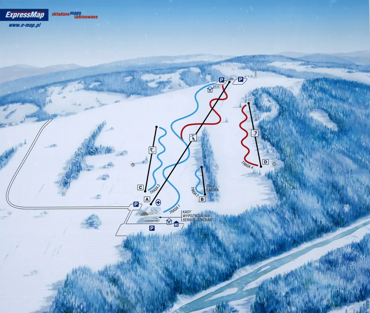 Grapa-Litwinka - mapa tras – Aufnahme in der Umgebung von Grapa SKI Czarna Góra